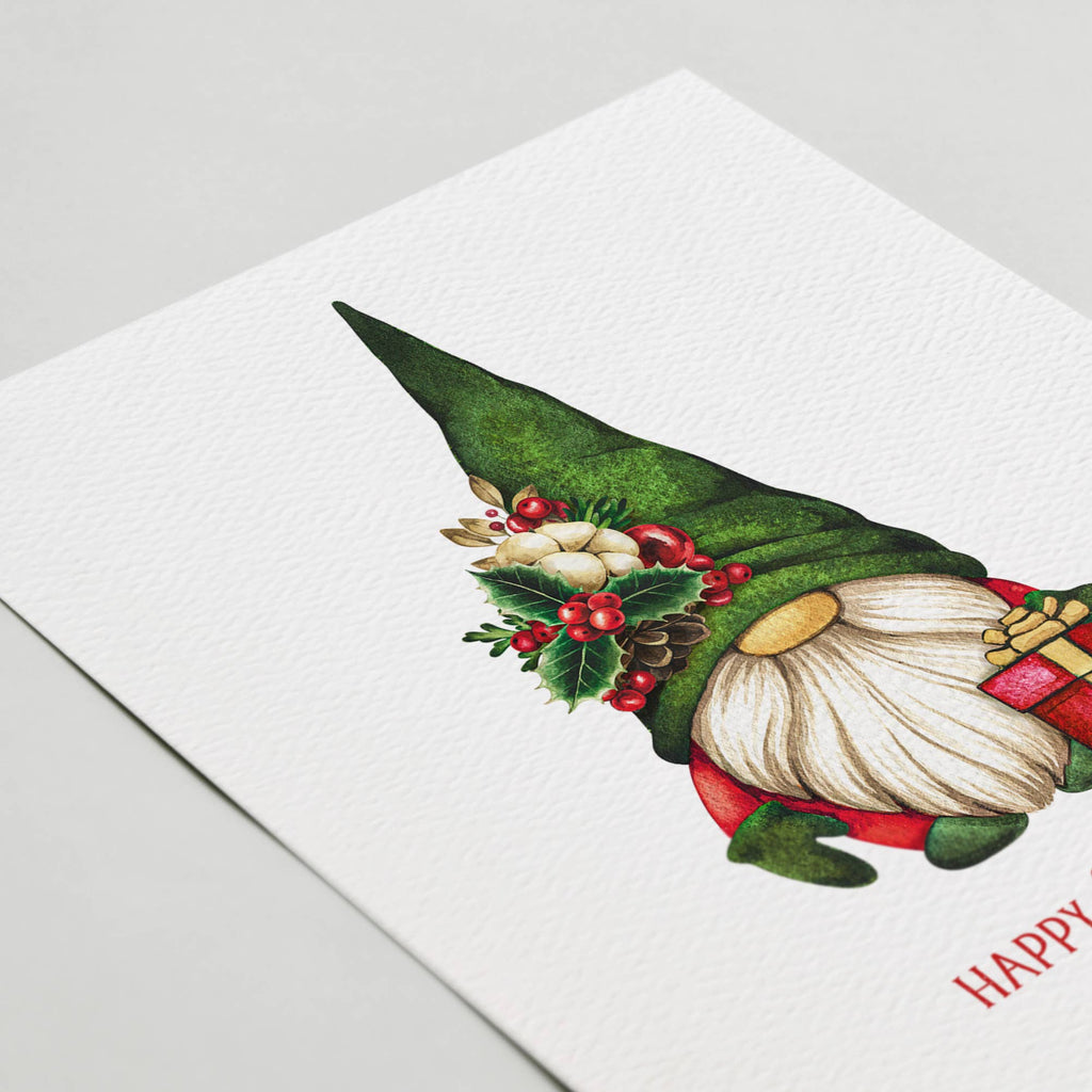 Happy Holidays Gnome Card