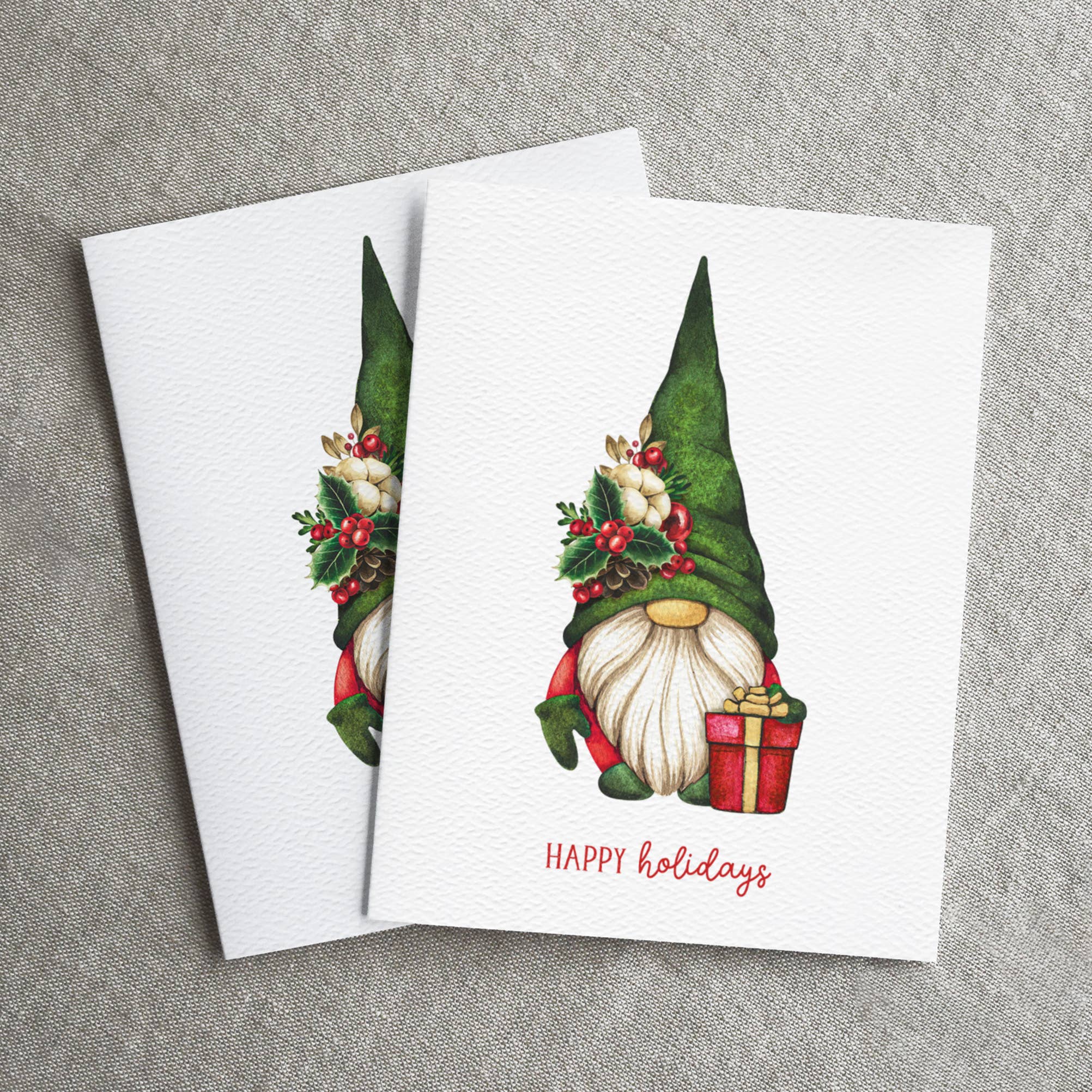Happy Holidays Gnome Card