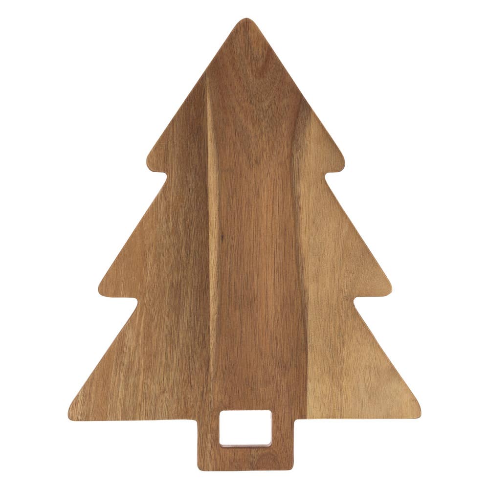 14" Long Tree Wood Serving Board Christmas