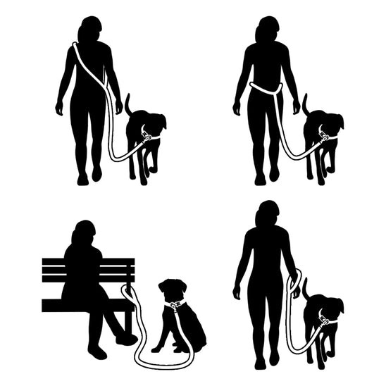 Hands Free Rope Leash (In Black or Pink)
