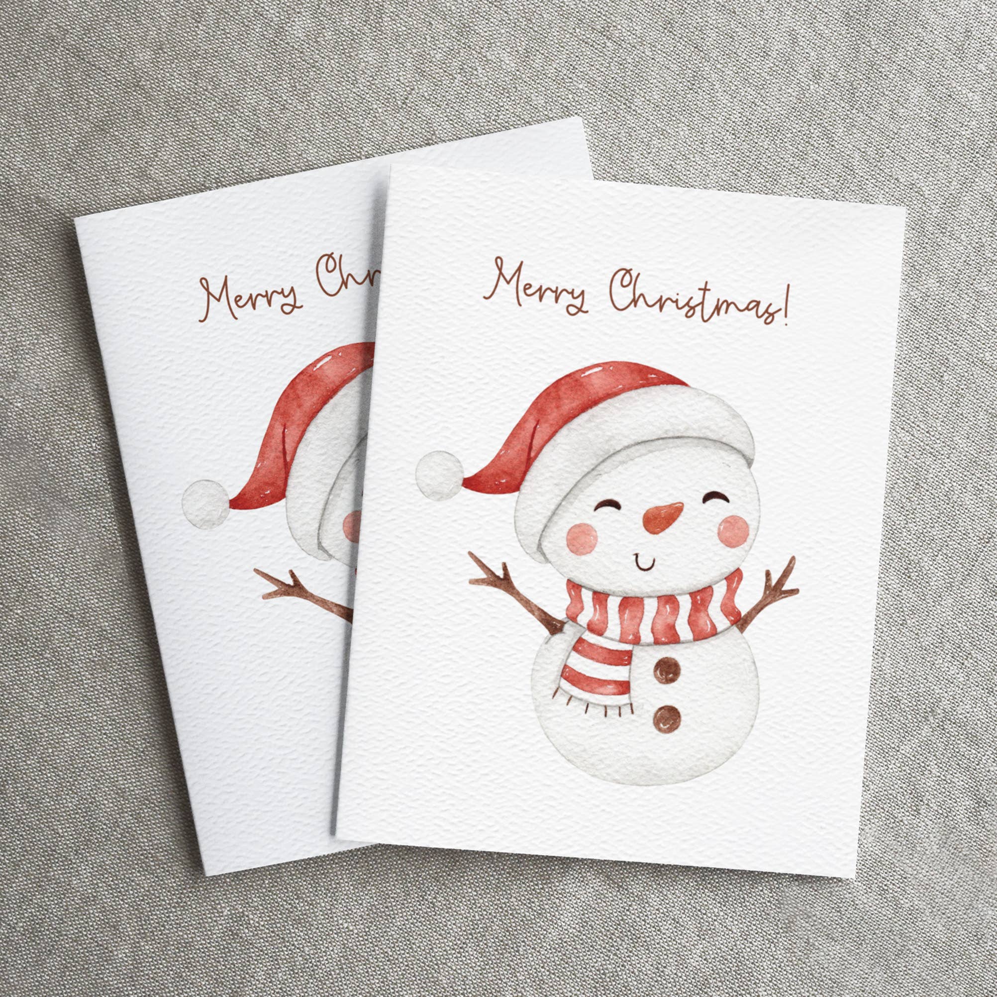 Merry Christmas Snowman Card